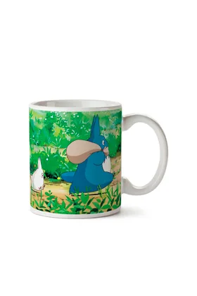 TOTORO BLANCO Y AZUL TAZA CERAMICA STUDIO GHIBLI MI VECINO TOTORO