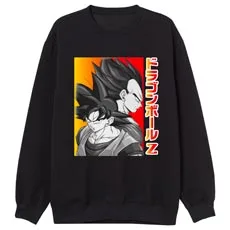 Son Goku / Vegeta Talla XL Sudadera Sin Capucha Negra Chico Dragon Ball